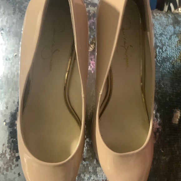 Jessica Simpson Waleo Nude Patent Leather Platform Pump Size 11 - Picture 5 of 6